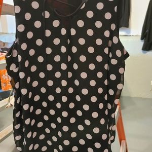 Lane Bryant Polka Dot Sleeveless Top